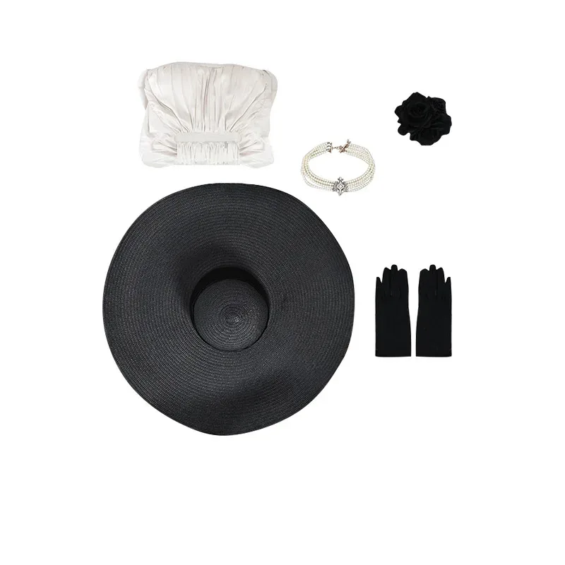 Lady Dimitrescu Cosplay Costume Chatelain Alcina Biohazard Comtesse Sexy Halloween Party Lady Vampire White Dress Hat disfraz