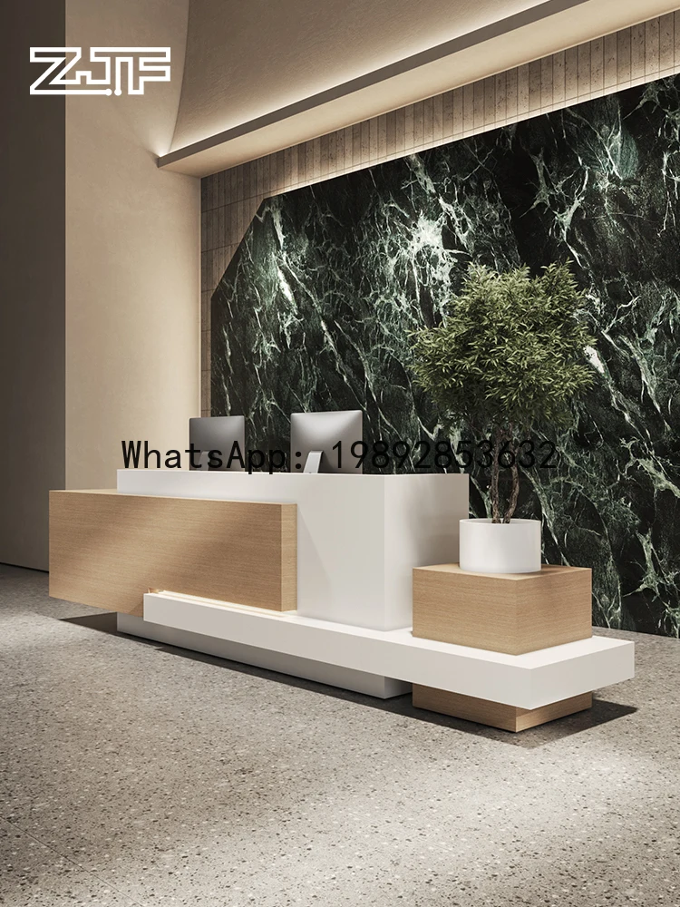 

YFY Hotel Front Reception Simple Modern Shop Cashier Creative Long Lobby Service