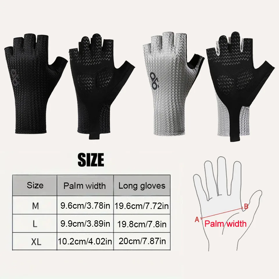 GTUBIKE Short Cycling Gloves Fingerless Gloves Anti-slip Bicycle Lycra Fabric Half Finger Mitten for Mtb Road Bike Sports Racing