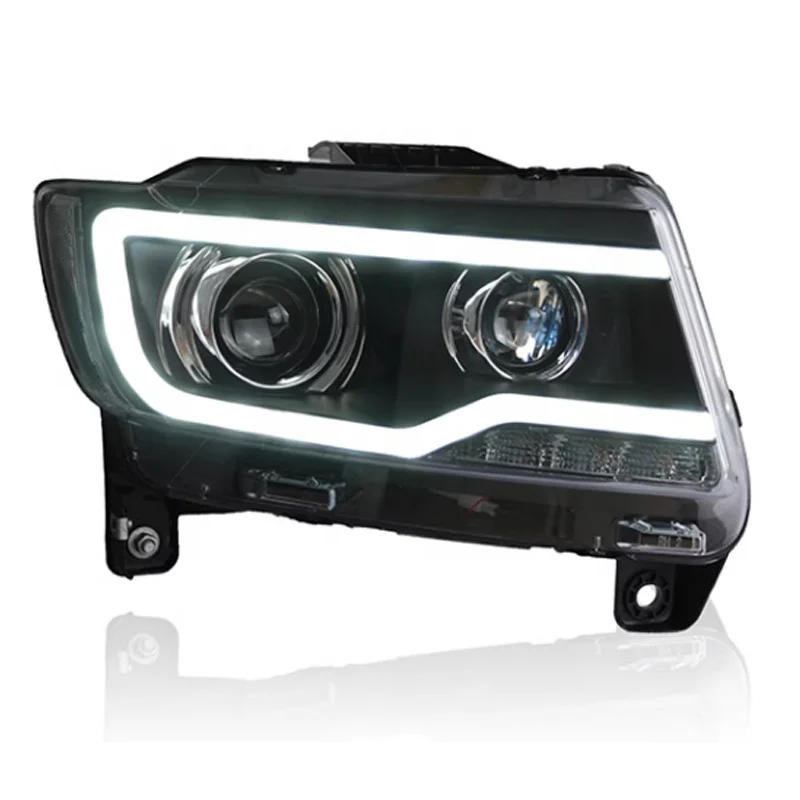 For Jeep Compass Headlight 2012-2016 Grand Cherokee Emitting Diode Headlight DRL Hid Bi Xenon Beam Accessories