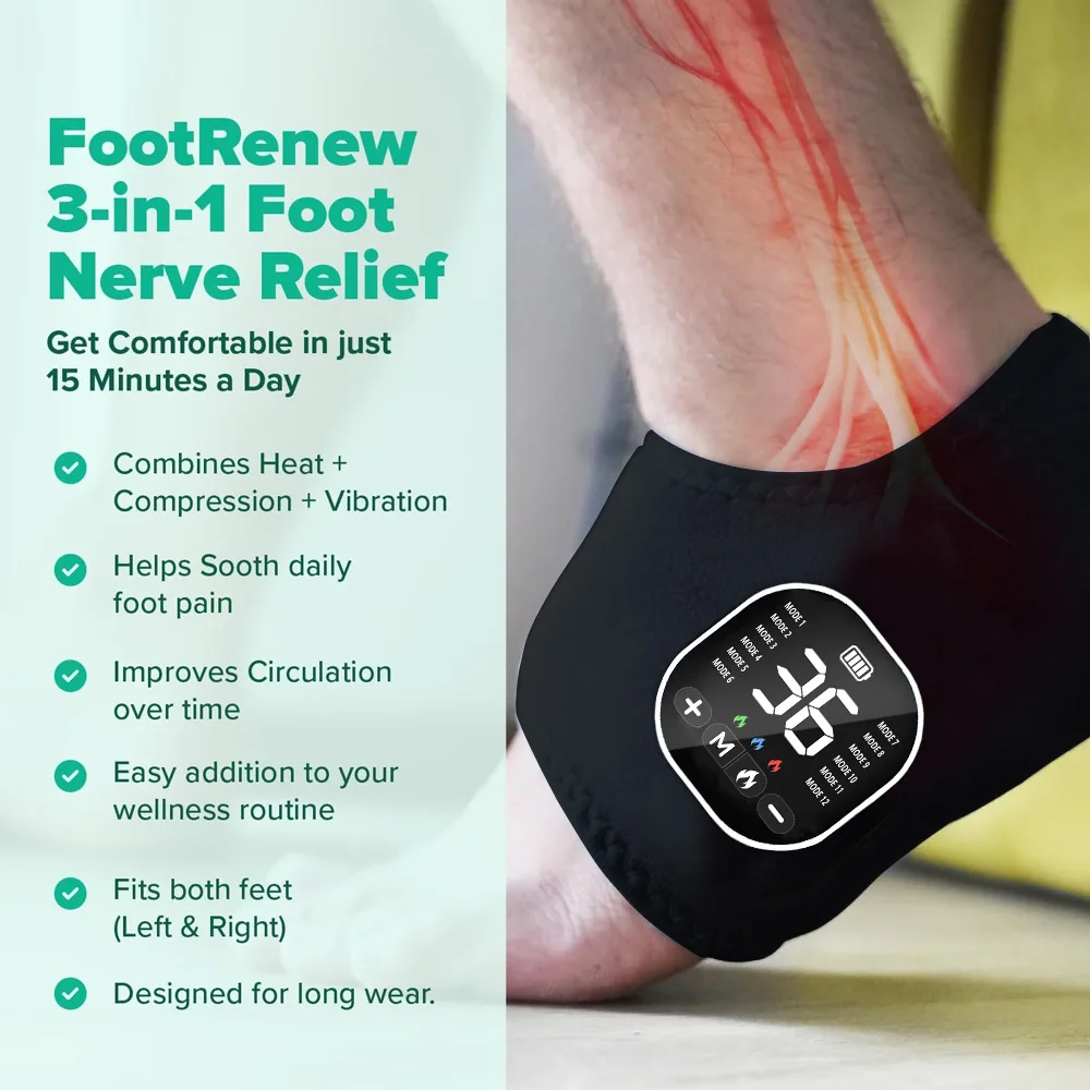 

Professional Ankle Brace Featuring Heated Compression and Vibration Massage Therapy for Athletes Foot Care