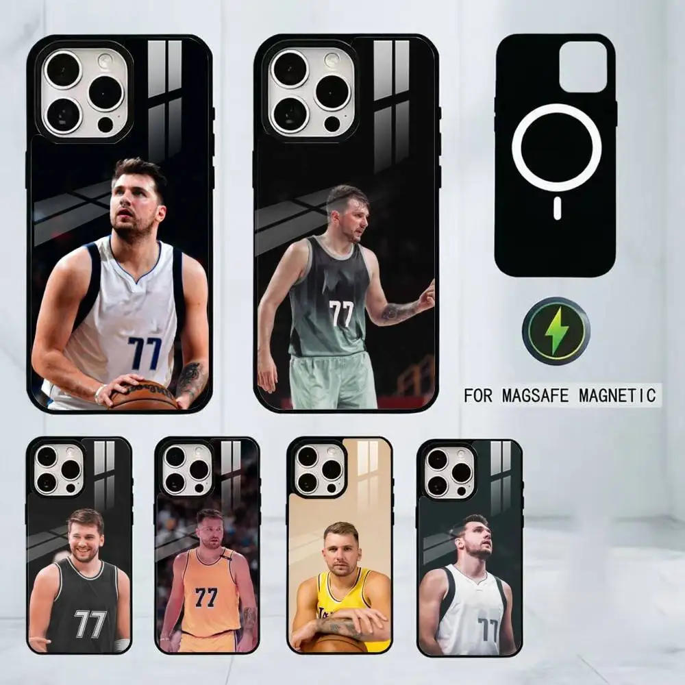 

L-Luka D-Doncic 77 Phone Case For iPhone17,16,15,14,13,12,11 Plus,Pro Magnetic with Magsafe Wireless Charging