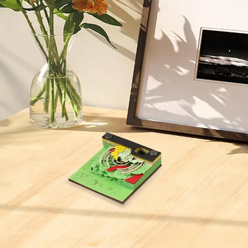3D Carving Art Notepad Aesthetic Paper Sculpture Notepad With Acrylic Display Box Creative Decorative Gift For Holiday
