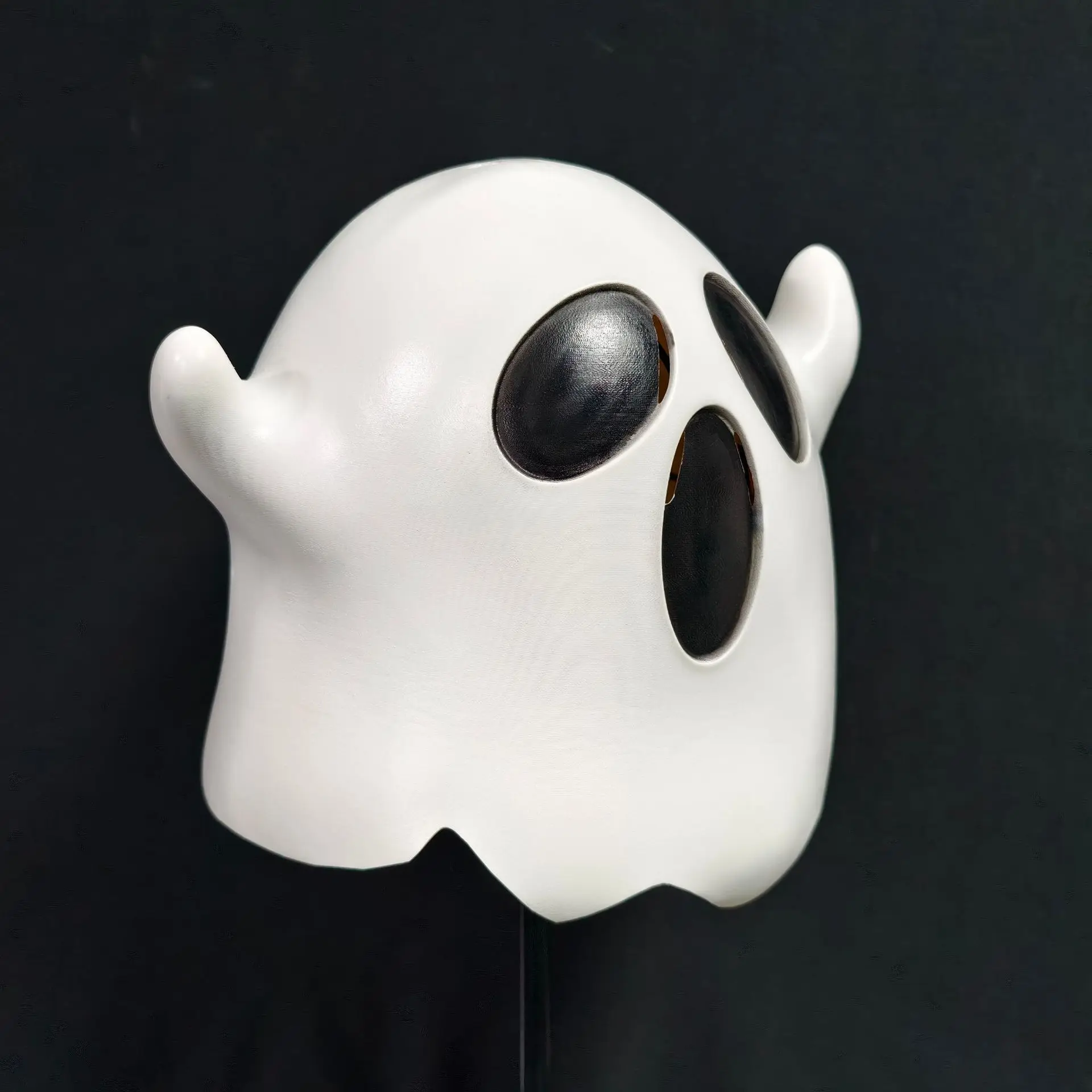 Niedliche weiße Geister-Latex-Vollkopfmaske für Halloween-Party, Cosplay-Kostüm-Requisite, gruselige, lustige Geistermaske für Erwachsene, Karnevalskostüm. – Detail 4