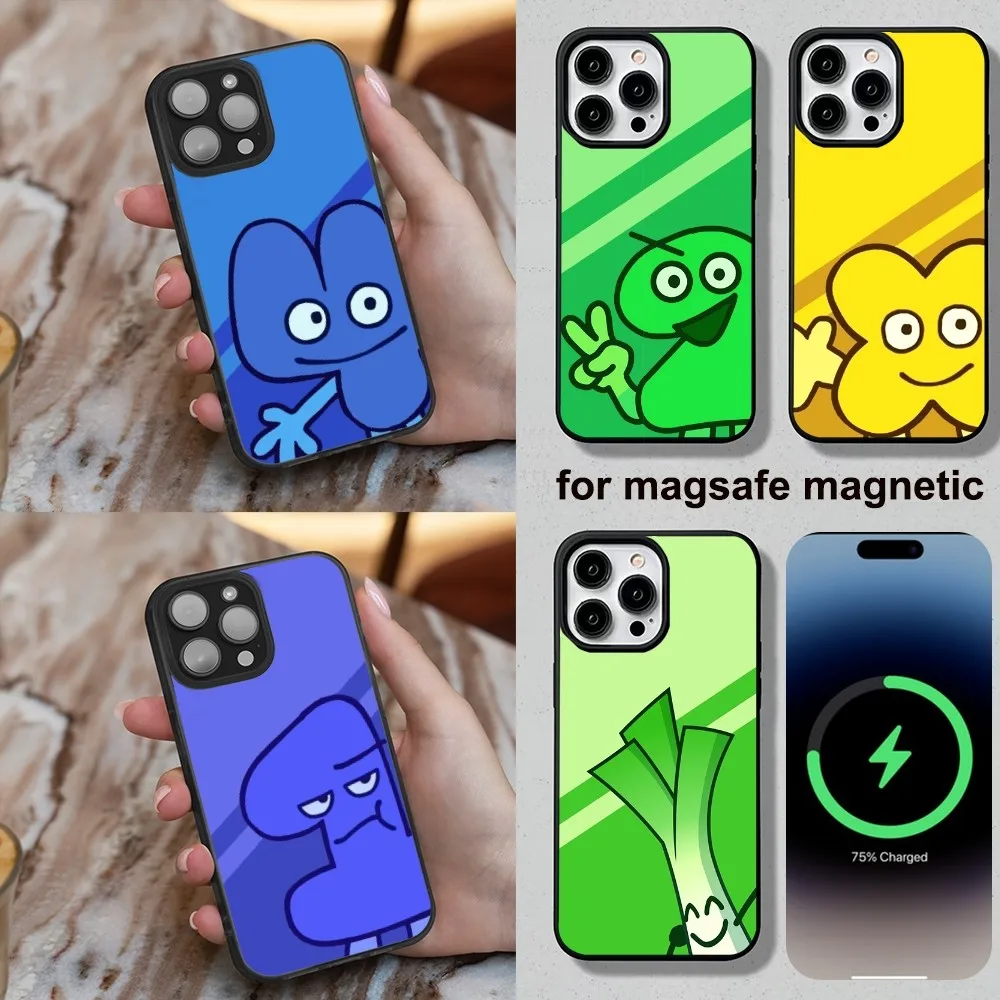 Bfdi Battle For Dream Island Phone Case For iPhone 16,15,14,13,12,11,Plus,Pro,Max,Mini Soft Magesafe Magnetic Wireless Charge