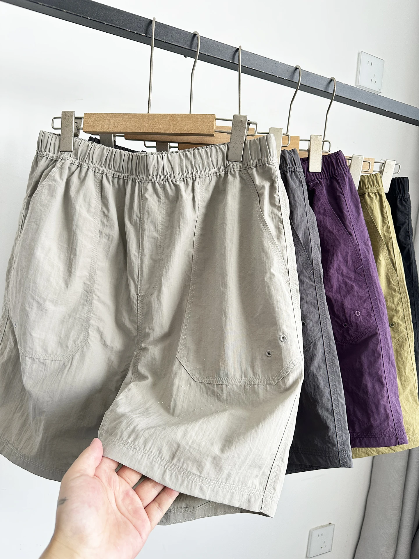 Waterproof Nylon Men's Shorts Quick Dry Outdoor Function 7 Inches Wear Resistant Scratch Proof Windproof Casual Loose Fit