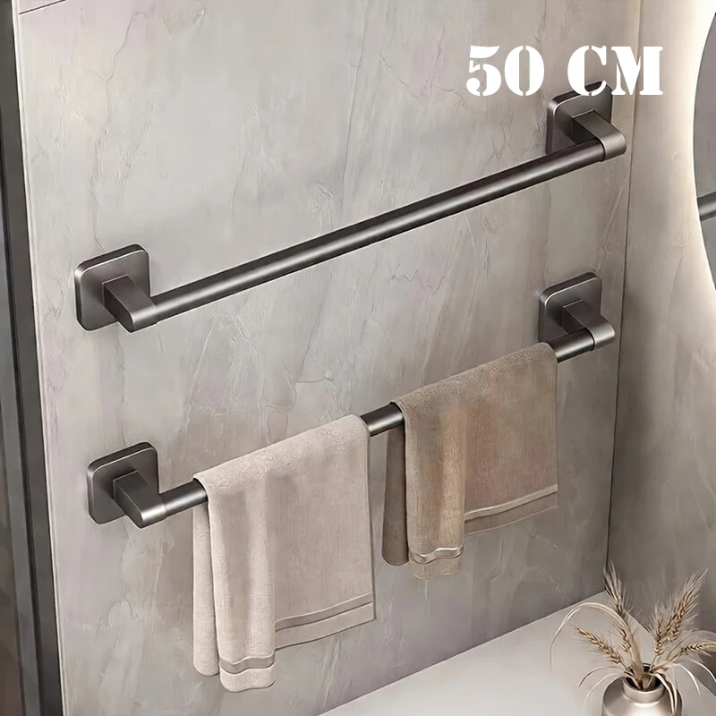 

30-50cm Bathroom Towel Bar Towel Racks for Bathroom Wall Mounted Heavy Duty Hand Towel Holder Organizer Home Decor Towel Rod