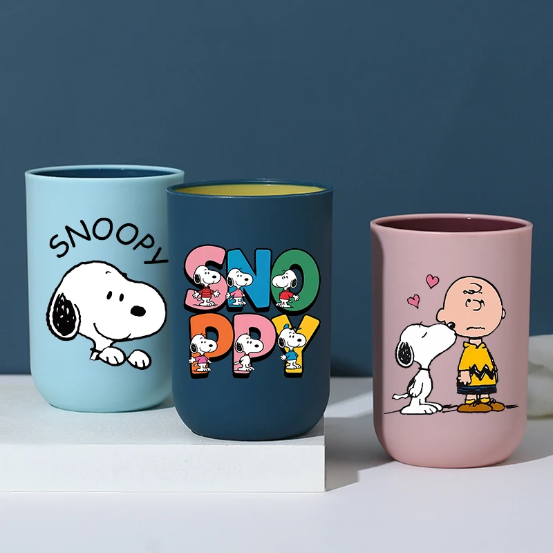 

New Snoopy Toothbrush Cup Kawaii Cartoon Character Printed Bathroom Cup Travel Accessories Bathroom Supplies Birthday Gifts