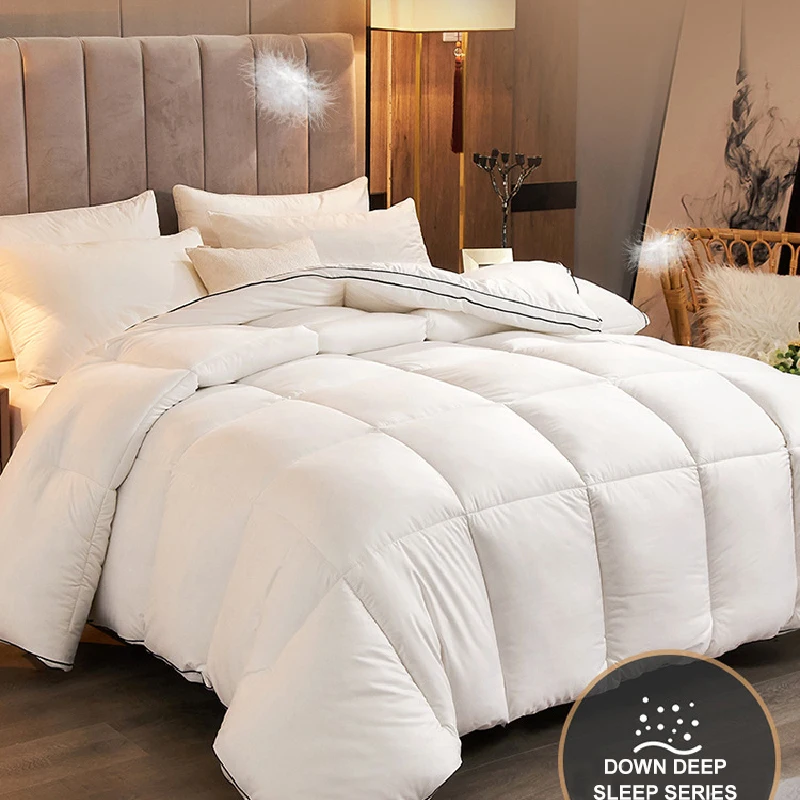 

95% White Goose Bed Duvet Super King Size Duvet Luxurious Goose Feather & Down Quilt Anti Allergen Ultra Bounce Hollowfibre Quil