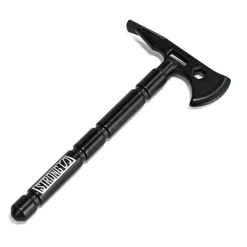 3pcs 1/10 시뮬레이션 된 셔블 세트 Trx4 Scx10 Rgt Yikong Redcat Axial D90 Rc4wd 용 금속 블랙 미니 셔블 도끼 곡괭이