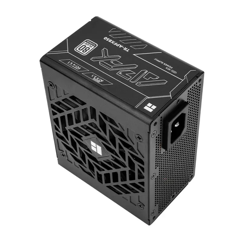 Fonte de alimentação pequena Thermalright TR-APFX850/1000 Black Platinum SFX totalmente modular ATX 3.1 PCIE 5.1 com todos os capacitores japoneses.