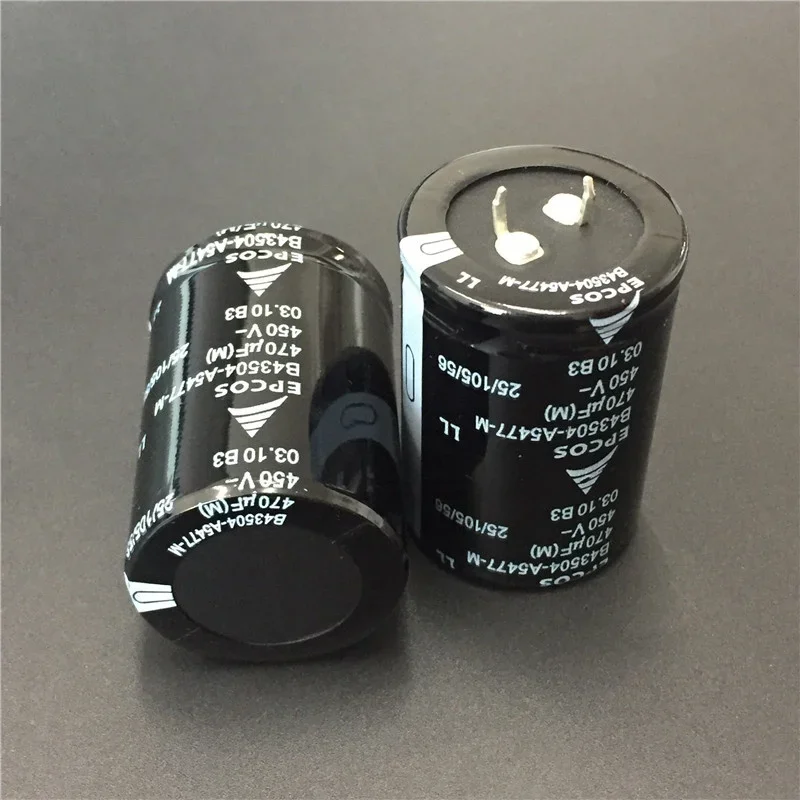 2pcs 470uF 450V EPCOS B43504 Series 35x50mm 450V470uF Low ESR Long Life PSU Aluminum Electrolytic capacitor