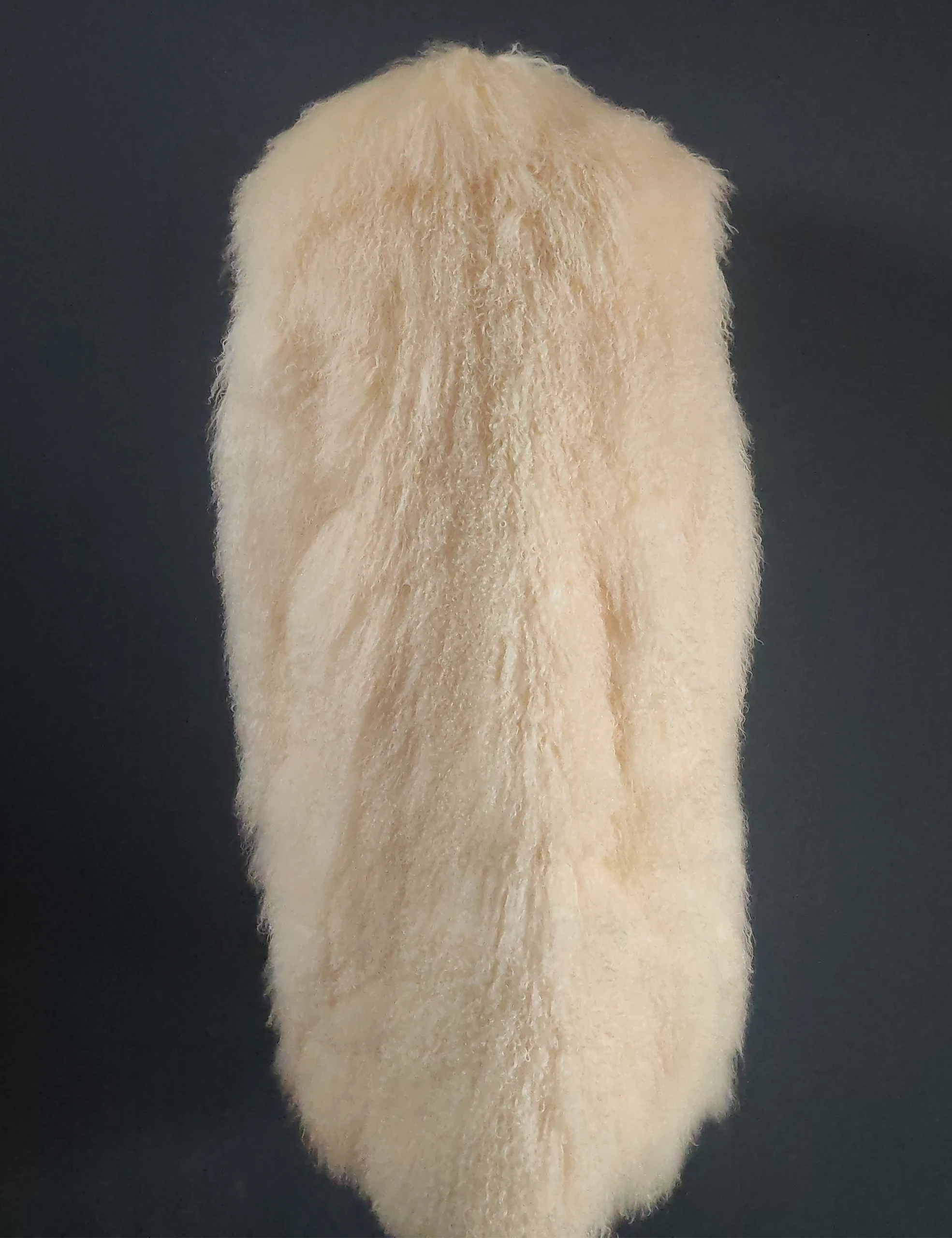 女性 115-120 センチメートルロング本物のモンゴル羊の毛皮のベストノースリーブターンダウン襟冬暖かい厚い天然毛皮ジャケットアウター