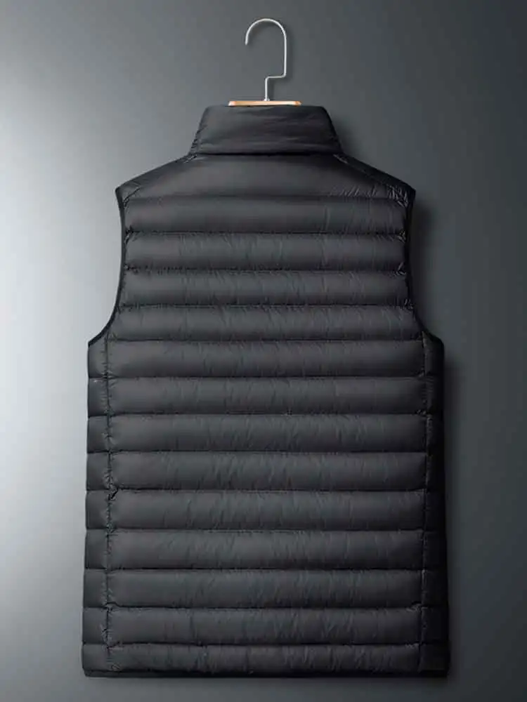 Large Size 8xl 7xl Winter Men\'s Vest 80% White Duck Down Lightweight Padded Vests Sleeveless Jackets Warm Coat Male