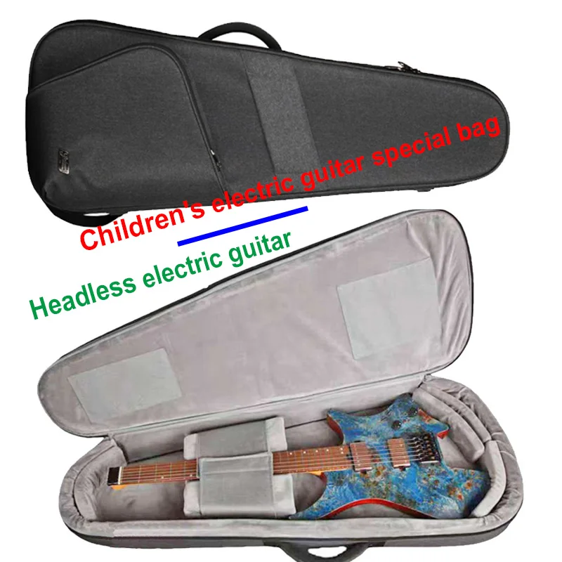 Extra thick cotton children's/headless small electric guitar special backpack with waterproof and shockproof shoulder straps