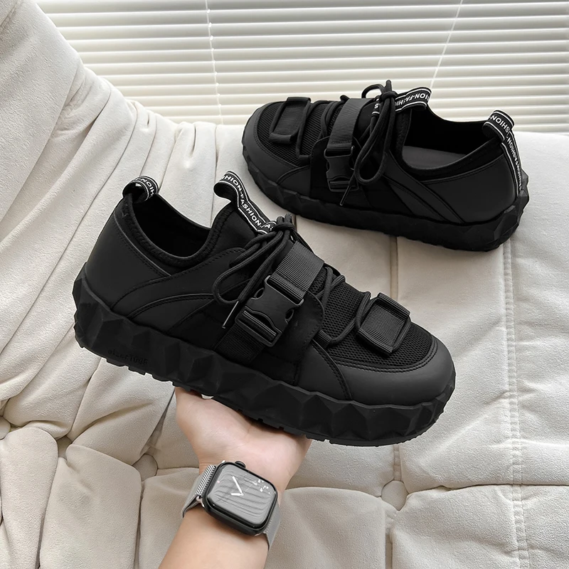 Fashion Men Sneakers Mesh Casual Shoes Lac-Up Mens Shoes Lightweight Vulcanize Shoes Walking Sneakers Zapatillas Hombre