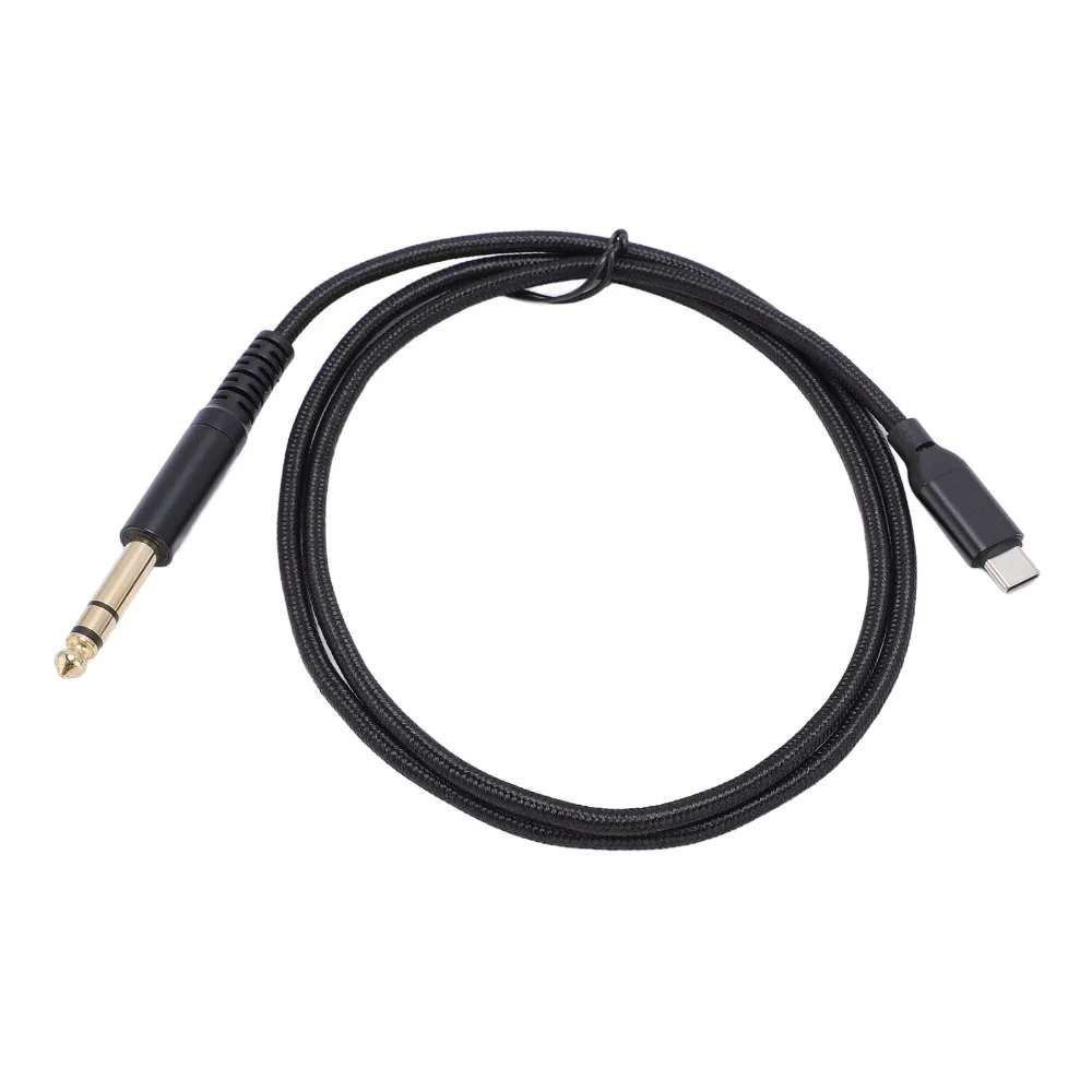 Male to Male USB C to 6.35mm Male Cable Stereo Audio Plug and Play Type C to 1/4 Inch AUX Adapter Cable TRS Audio Cable