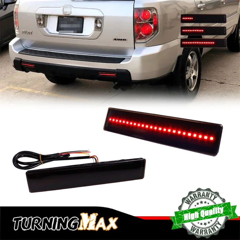 

Автомобильный отражатель заднего бампера, задние/тормозные огни, красные светодиодные задние противотуманные фары с последовательным указателем поворота для Honda Pilot 2006 2007 2008 12 В