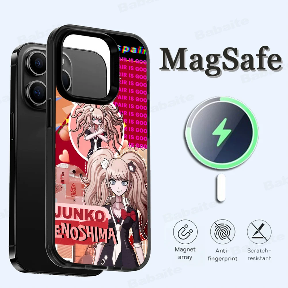 

D-Danganronpa Phone Case Magnetic Case For IPhone 16 14 13 12 11 15 Pro Max Plus For Magsafe Wireless Charge Cover