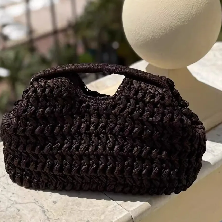 

Straw Clutch Bag for Women Summer Beach Raffia Bags Women's Woven Bag Handwoven Rattan Clutch Purse