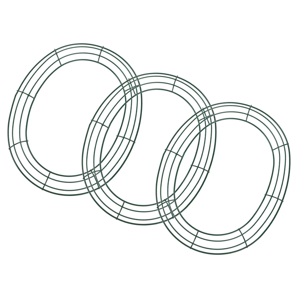 3-delige bloemstuk paaskrans eieren kransen maken hoepel smeedijzeren draad frame vormig rek