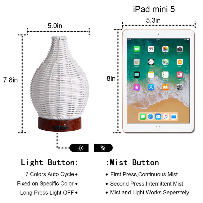 Aromatherapy Machine Creative Rattan Essential Oil Atomization aromatherapy Lamp Rattan Air Small Humidifier