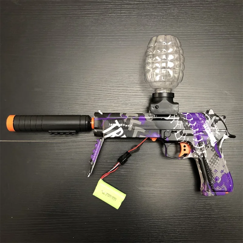 Elektryczna zabawka pistolet zabawkowy M92 przesuwane automatyczne rozpryski gry strzelanki idealny prezent dla dzieci chłopców zabawka dla dorosłych pistolet zabawkowy