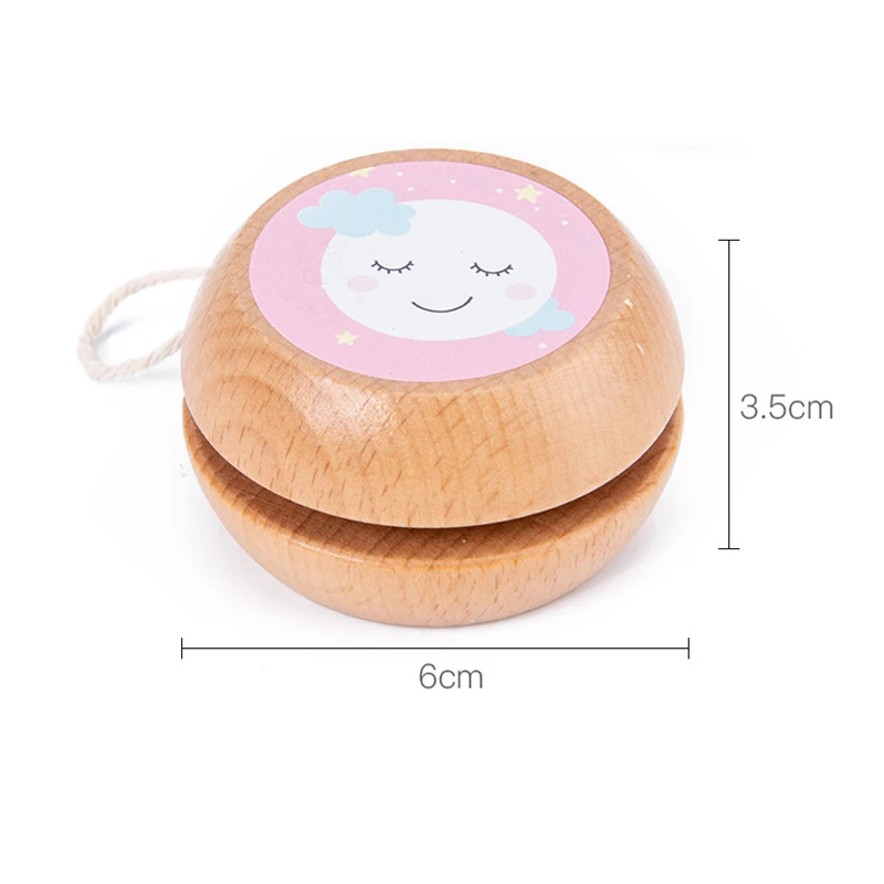 Kids Wooden Toy for Boys Girls Yoyo Balls Colorful Cartoon Animals Children Stress Relief Toys Funny Gifts