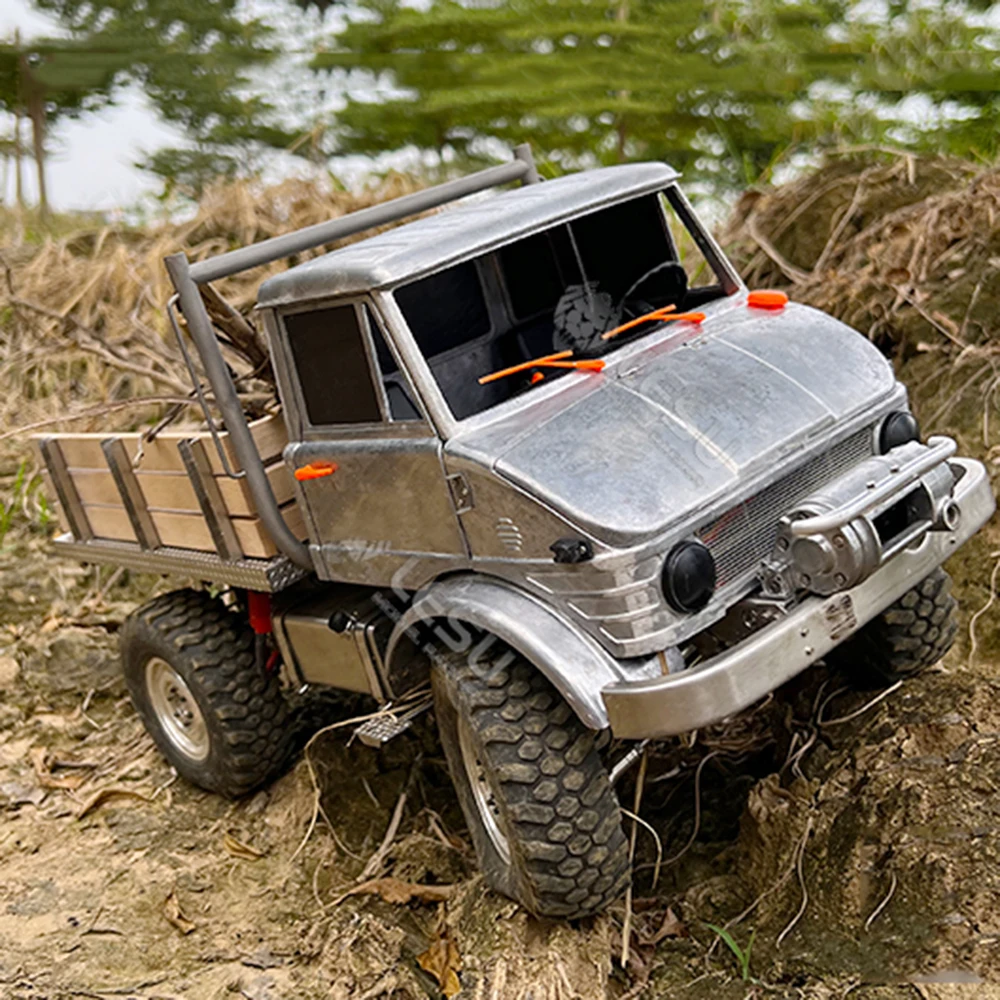 New LESU 1/10 RC CAR 4*4 Unimog RAVE-UM406 Metal Climbing Car Off-Road Light Truck KIT Version Remote Control Car Toy