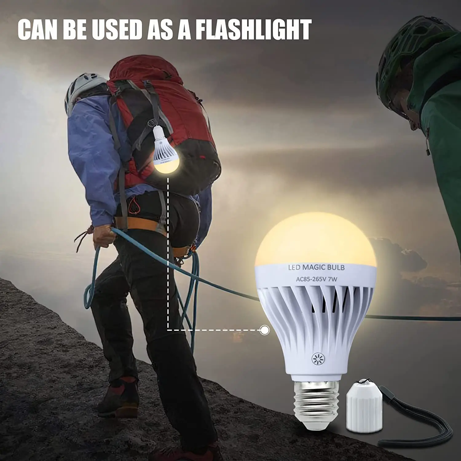 Smart E27 Emergency battery Charging Light IR Remote Control Home Wireless Light Bulb Outdoor Tent light Camping LED Lemp