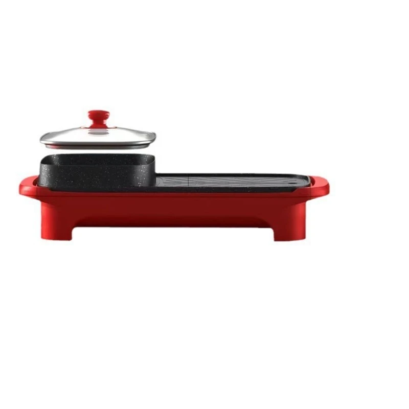 Household multi-functional rinsing and baking integrated pot non-stick pan large-capacity electric baking pan Korean popular