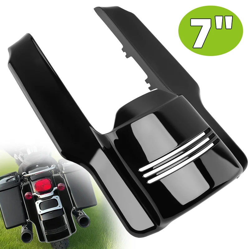 

Заднее удлинительное крыло мотоцикла, черное, 7 дюймов, растянутое для Harley Touring Electra Street Road Glide CVO Ultra Classic 1996-2008