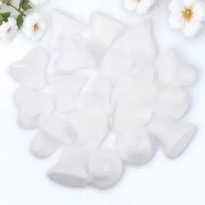 50 قطعة جرس جلجل الحلي الرغاوي البيضاء DIY بها بنفسك عيد الميلاد الحرفية الطلاء زينة هدايا رياض الأطفال الرغاوي جلجل جرس