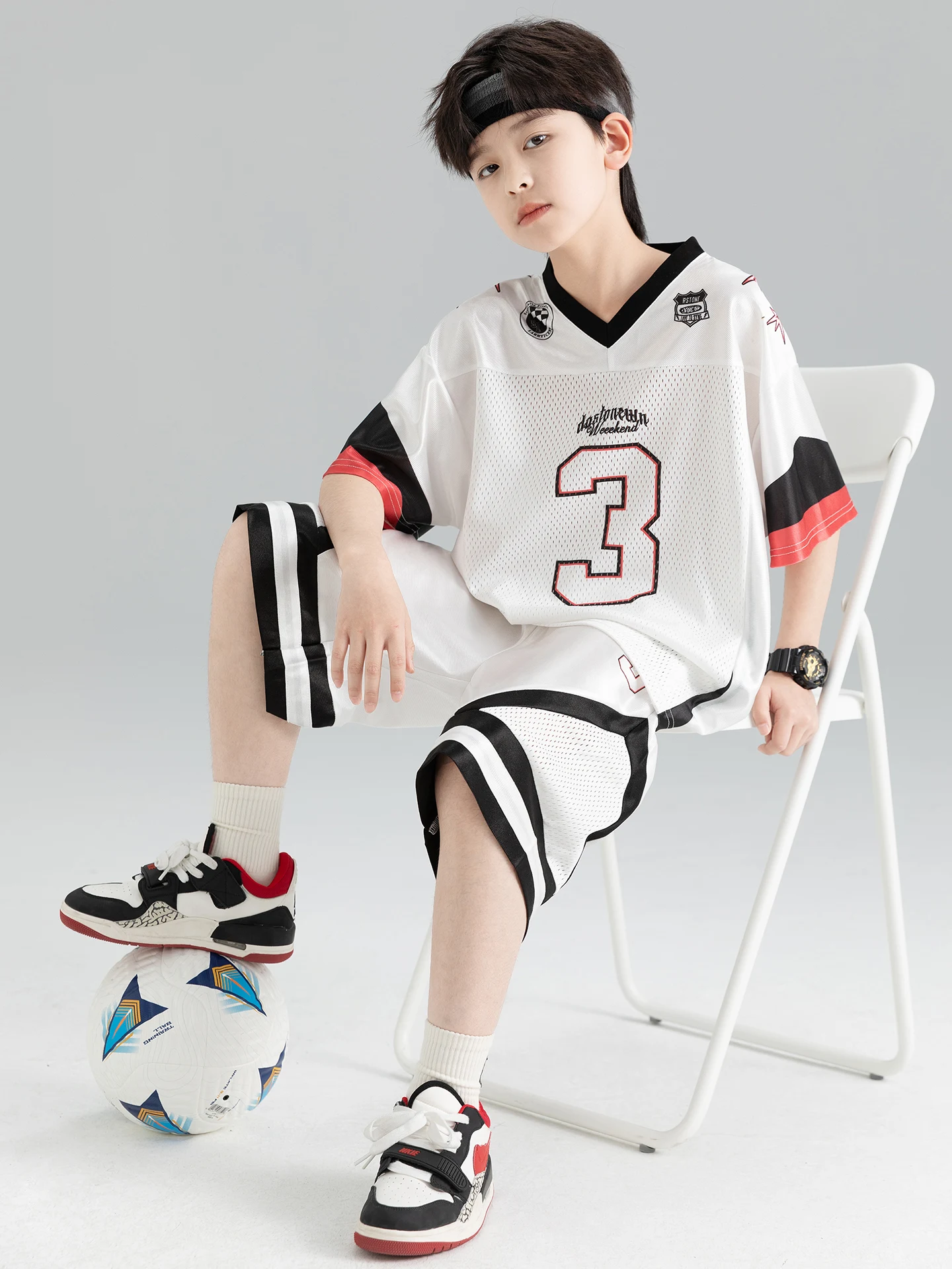 boys-summer-color-block-quick-dry-sports-kit-cool-feeling-two-piece-set-football-uniform-breathable-lightweight-short-sleeve