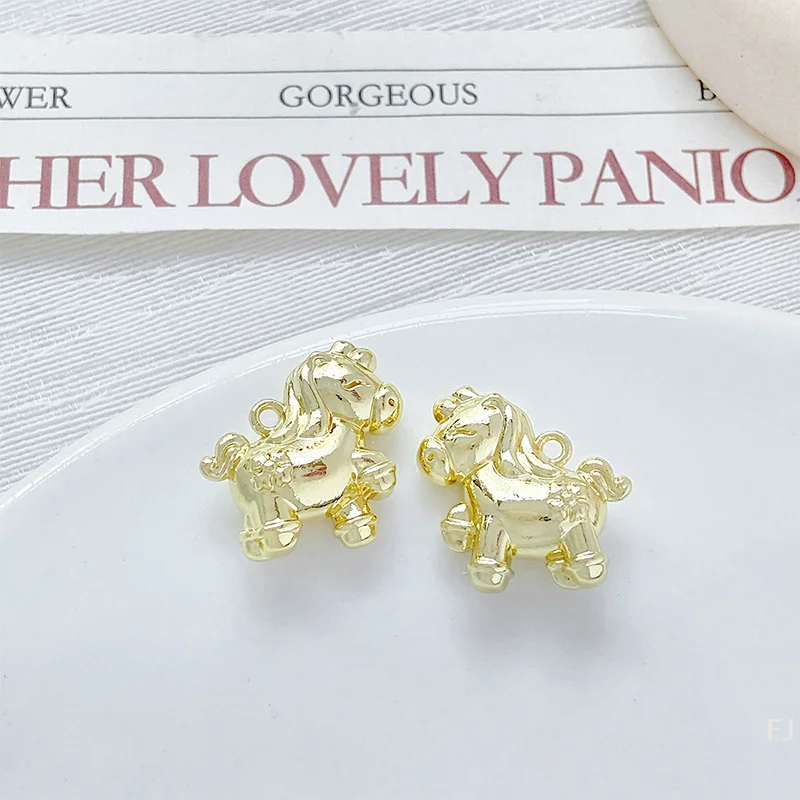 DIY Jewelry Making: Adorable Zinc Alloy Double-sided Horse Charms