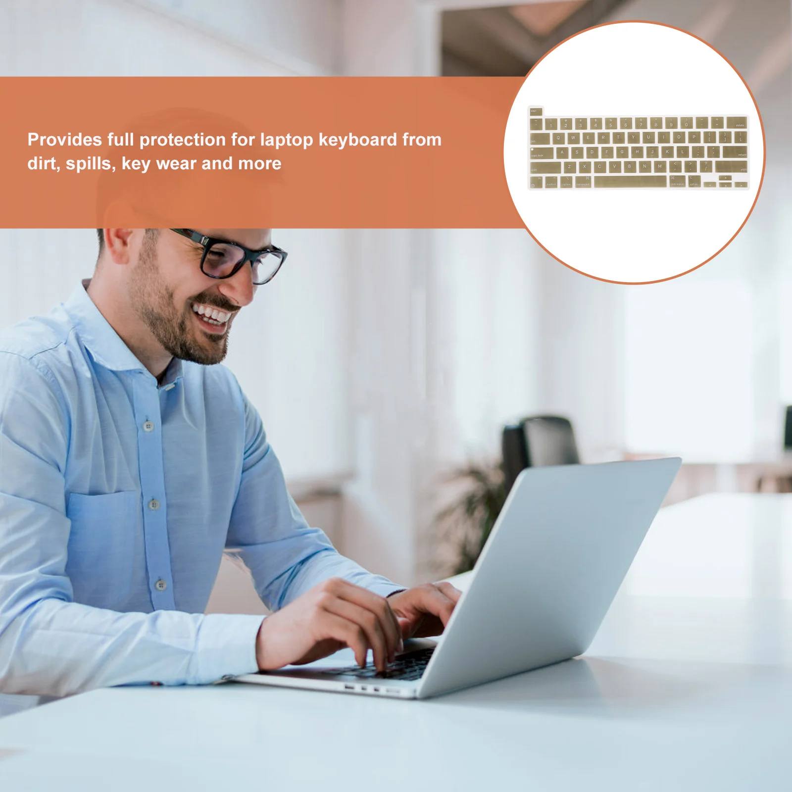 

Water Proof Keyboard Cover Ergonomic Silica Gel Dustproof Universal Silicone Protector