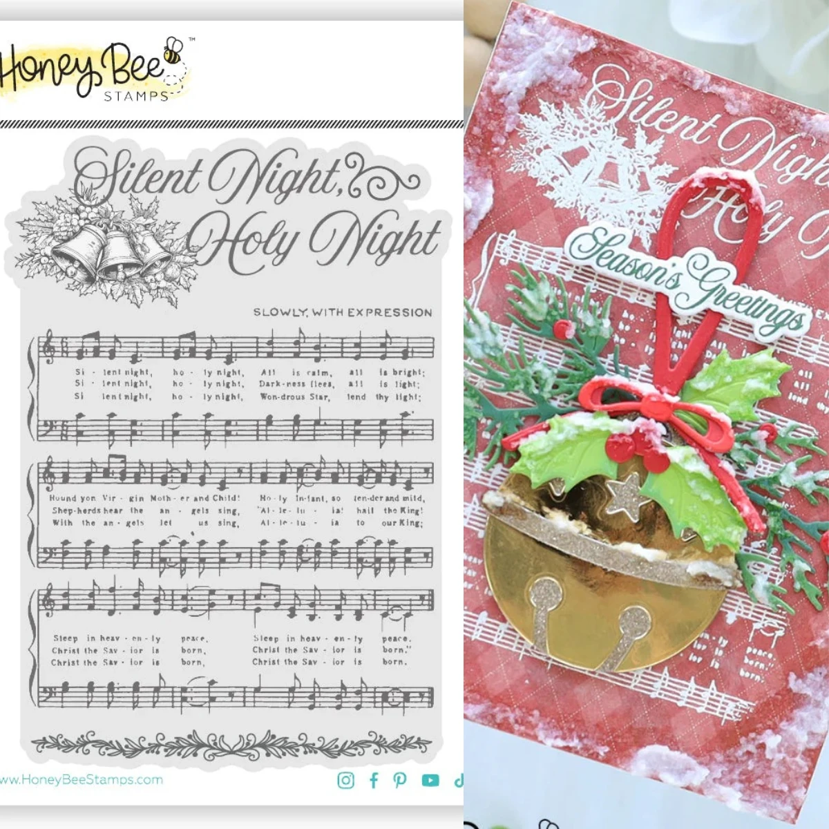 Honey Bee Silent Night Cling Stamp Scrapbook Diary Decoration Embossing Template Diy Greeting Card Handmade 2025 New