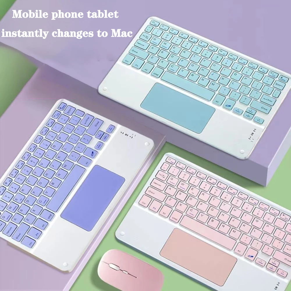 Wireless Bluetooth Touch Keyboard For iPad Phone Tablet Portable Bluetooth Keyboard and Mouse For Samsung Xiaomi  Lenovo Android