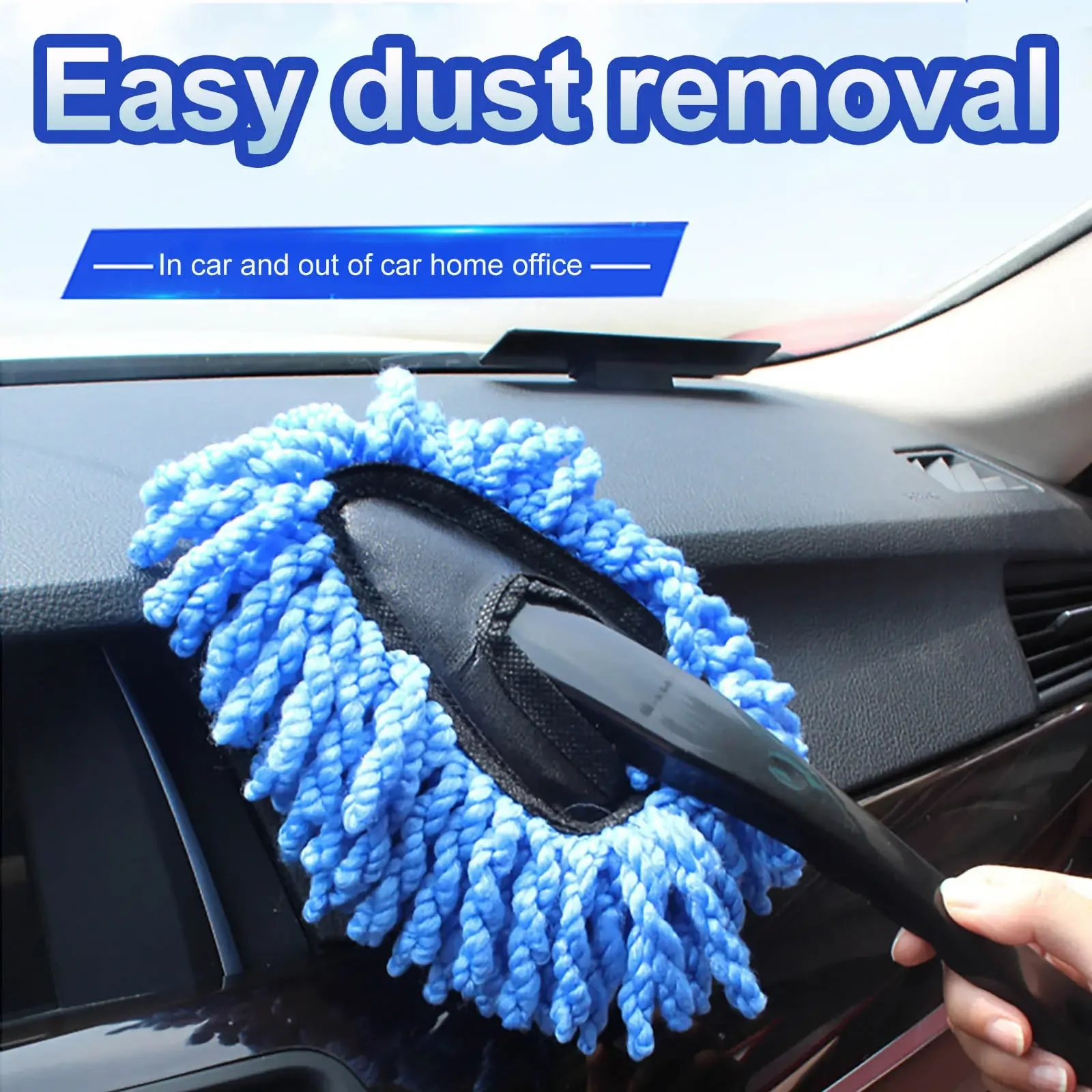 Multifunctional Car Collector Cleaning Dusts Mop Bristles Strong Water Absorption Vehicle Cleaning Wax Mop Brush Car Wash