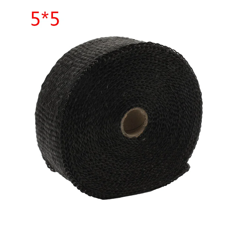 Ruban thermique de protection avec attaches en acier inoxydable pour moto, bande ronde pour tuyau en