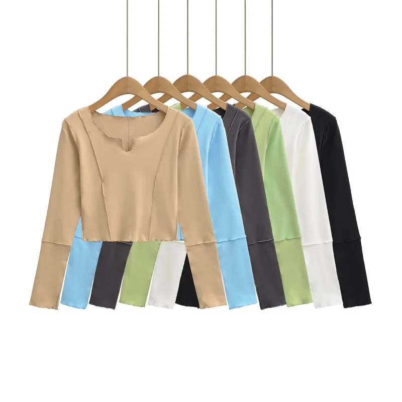 ort Svel V-Ne Top Gentle Sle Pendolarismo Abbigliamento interno Abbigliamento esterno Effetto snellente Lungo Sve ort Lunghezza Donna irt