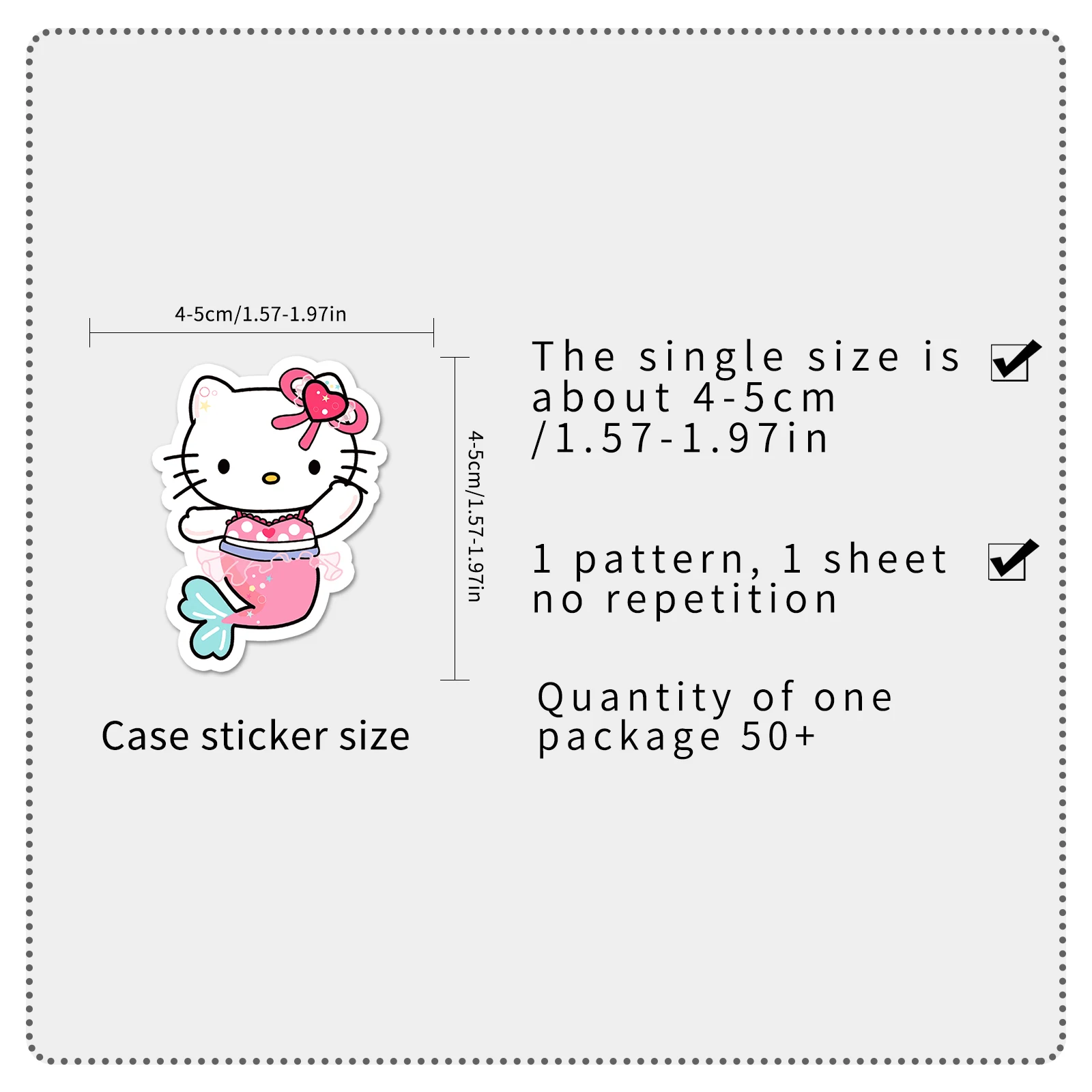 50 Piece MINISO Sanrio Funny Cute Sanrio Family Cinnamoroll Melody Hellokitty Mixed Stickers DIY For Phones Laptop Car Sticker