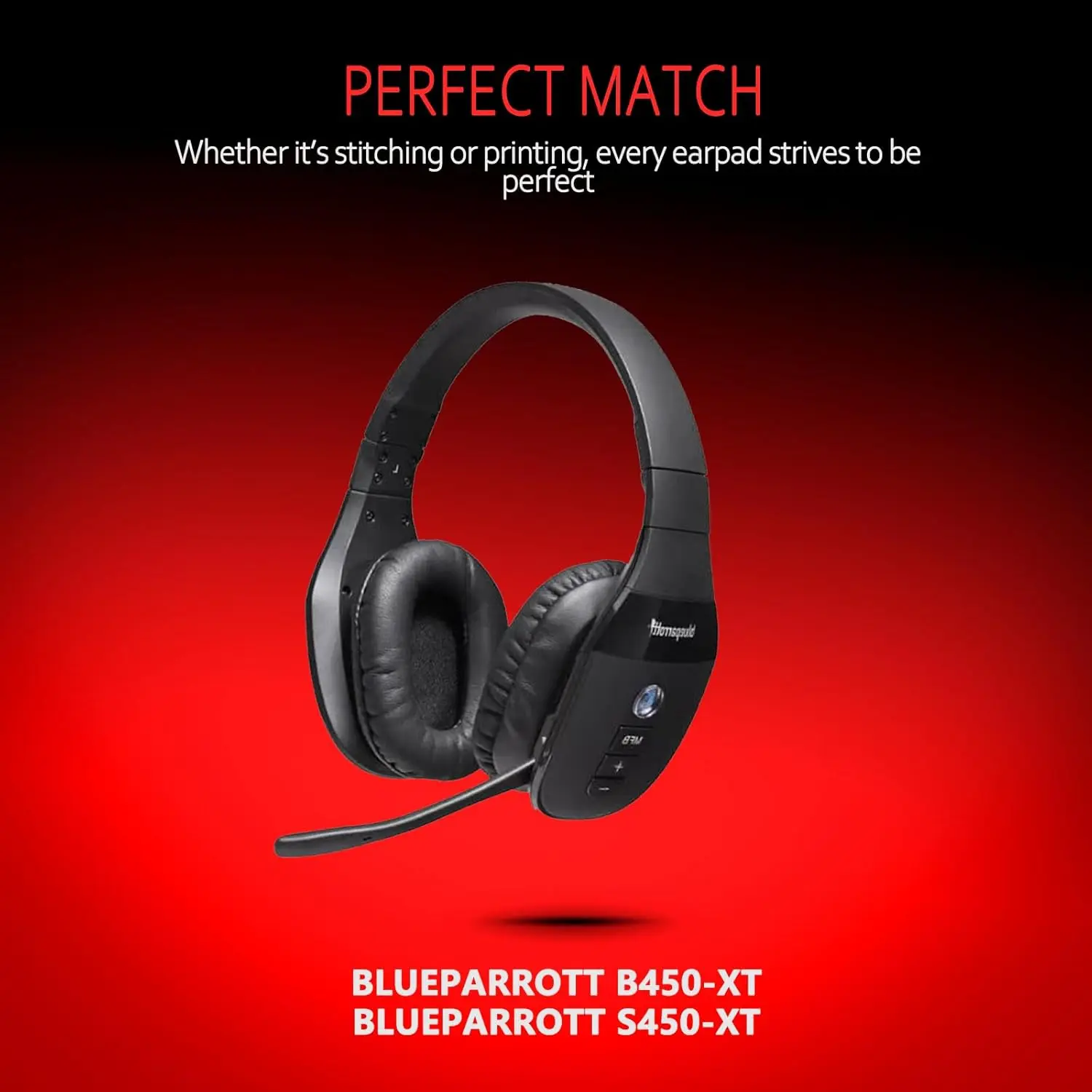 Blue Parrot B450-XT Ear Cushion Replacement,Premium Ear Pads with Microphone Foam, Compatible with BlueParrott B450-XT and B450X