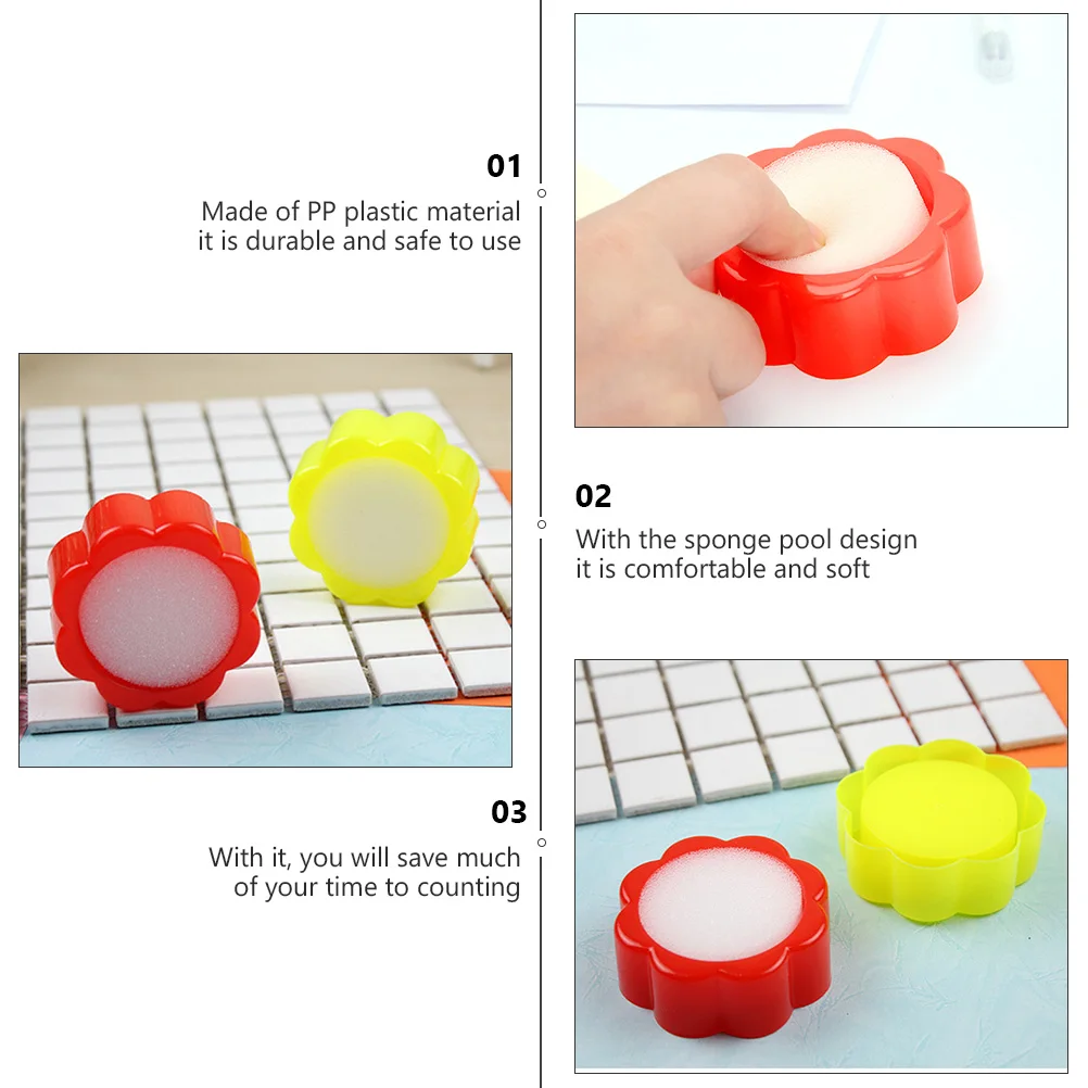 10Pcs Counting Sponge Pool Finger Wet Sponge PP Plastic Hand Wetter Non-Damageable Soft Banking Aid Efficient Time