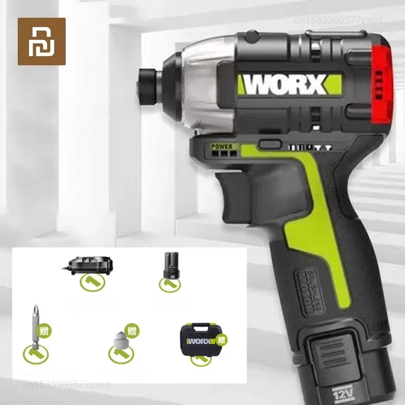 

Youpin Worx Cordless Impact Screwdriver WU132 140Nm 12v 3300rpm Brushless Motor Adjust Torque Univeral Electric Screwdriver Tool