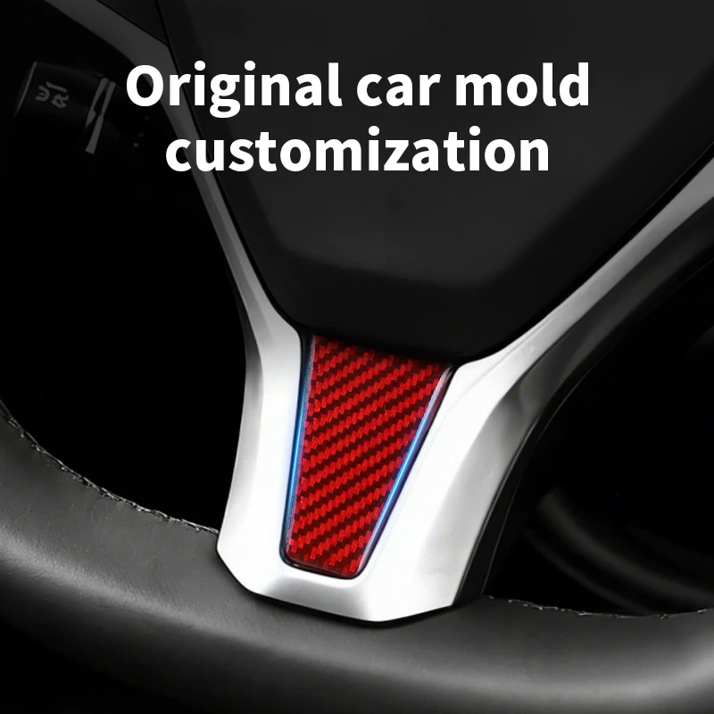 For Tesla Model S X (2012-2020) Carbon Fiber Car Steering Wheel Cover Anti Scratch Trim Sticker Premium Decor Interior Accessory