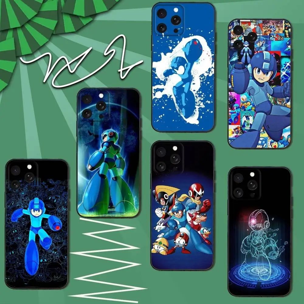 

Game R-Rockmans M-Megamans Phone Case For iPhone 12,13,14,11,12,17,16,15,Plus,Pro Max,XS,X,XR,SE,Mini,Soft Silicone Black Cover
