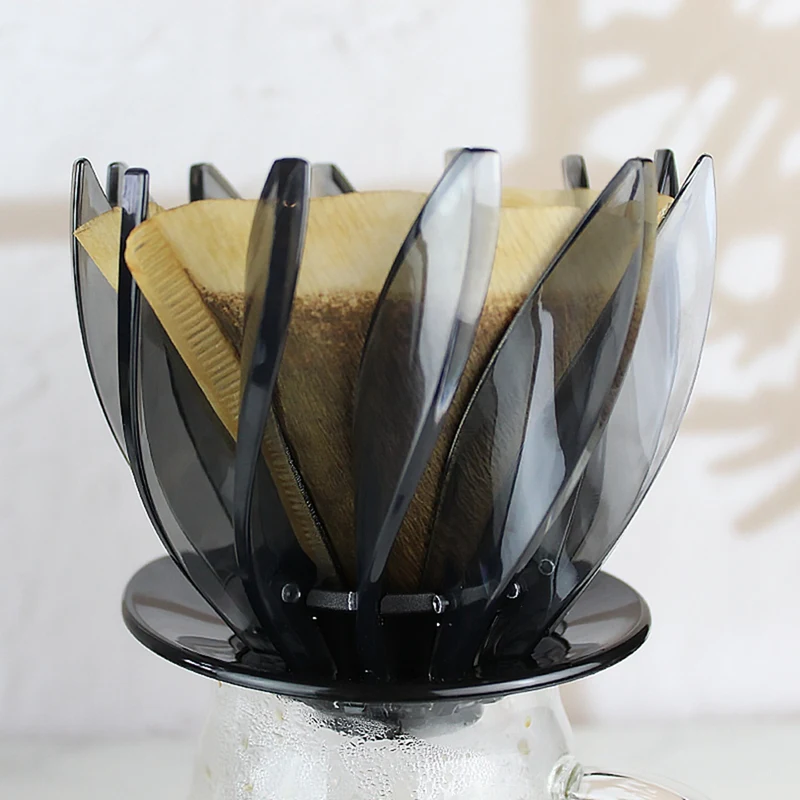 Filtro per caffè Drip Hand Brew Coffee Filter Coffee Dripper Spiral Rib Design per 1-4 tazze per l'home Office