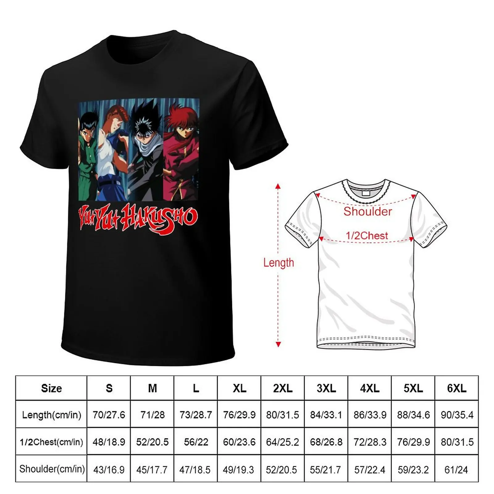 Adaptive Spirit World Detective Investigating Ghosts Yuyu Hakusho Manga Main Characters Funny Arts M T-Shirt
