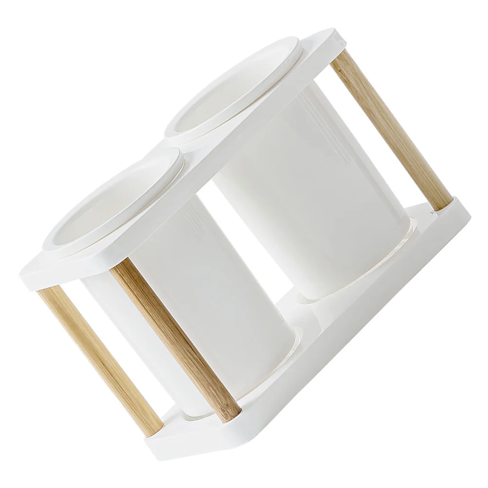 

1Set Chopstick Rack Ceramic Storage Box Kitchen Drain Rack Tableware Organizer Cutlery Storage Container Household Kitchen